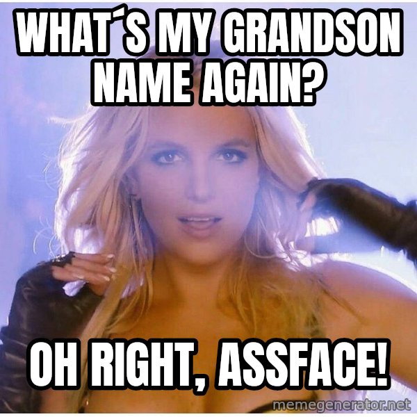 Professor Oak meme: WHAT´S MY GRANDSON NAME AGAIN? / OH RIGHT, ASSFACE!