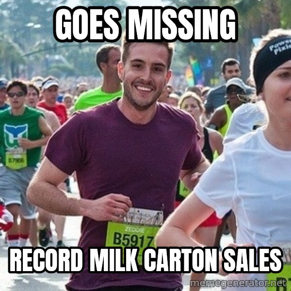 Ridiculously photogenic guy (Zeddie) meme: Goes Missing / Record Milk carton Sales