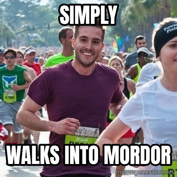 Ridiculously photogenic guy (Zeddie) meme: simply / Walks into mordor