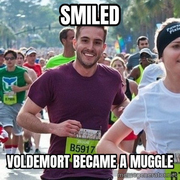 Ridiculously photogenic guy (Zeddie) meme: Smiled / voldemort became a muggle