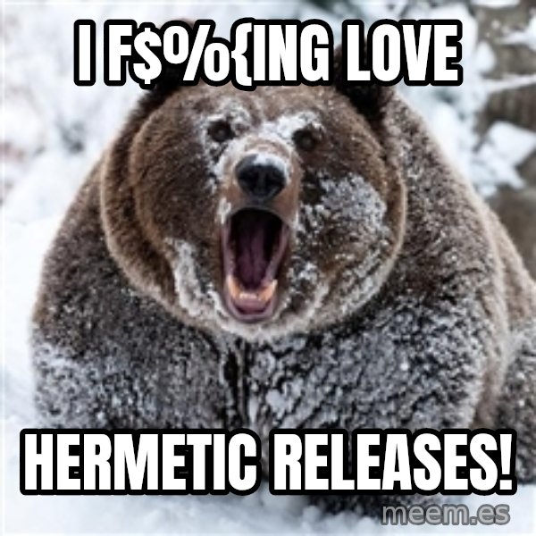 Cocaine Bear meme: I F$%{ING LOVE / HERMETIC RELEASES!