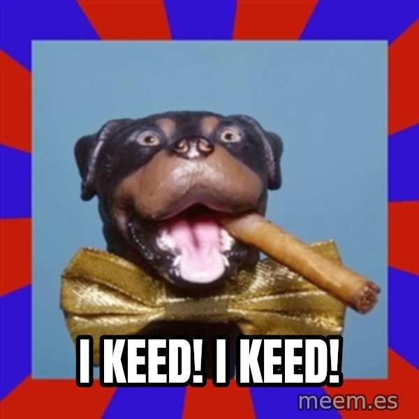 Triumph the Insult Comic Dog meme: I keed! I keed!