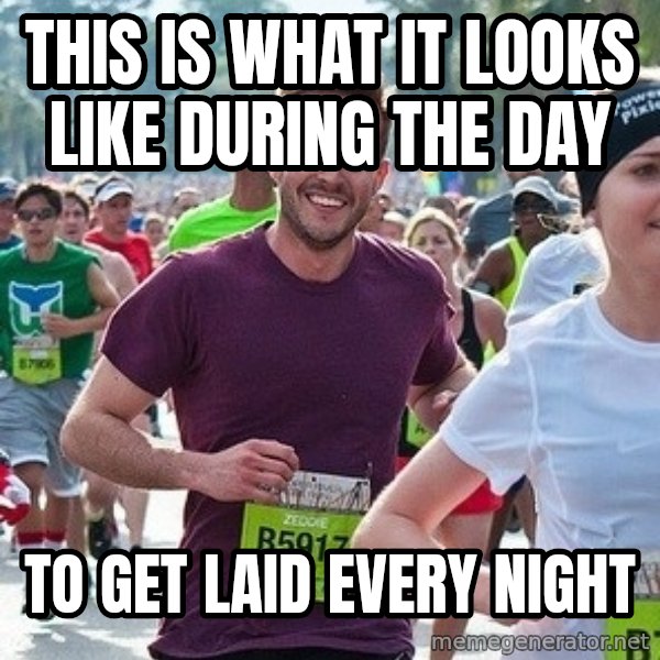 Ridiculously photogenic guy (Zeddie) meme: This is what it lOoks like during the day / To get laid every night