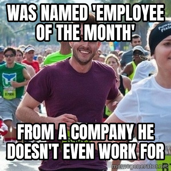 Ridiculously photogenic guy (Zeddie) meme: Was named 'Employee of the month' / from a company he doesn't even work for