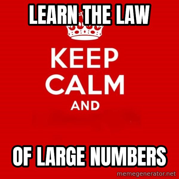 Keep calm and meme: learn the law / of large numbers