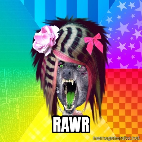 Insanity Scene Wolf meme: rawr