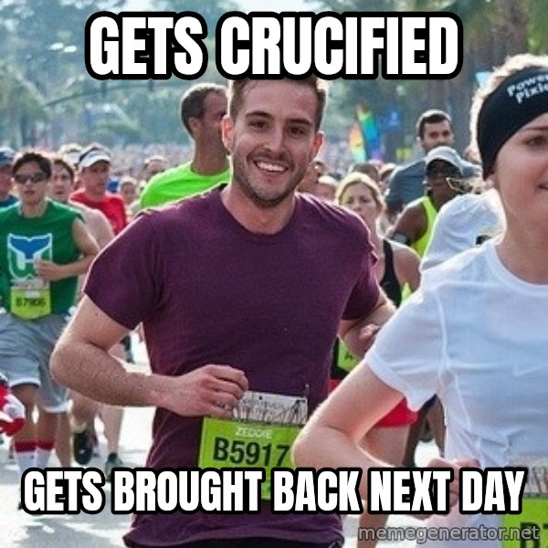 Ridiculously photogenic guy (Zeddie) meme: Gets Crucified / Gets brought Back Next Day