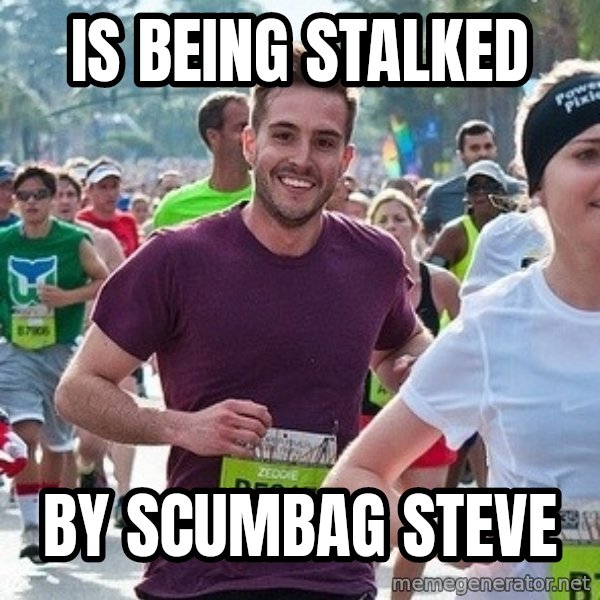 Ridiculously photogenic guy (Zeddie) meme: is being stalked / by scumbag steve