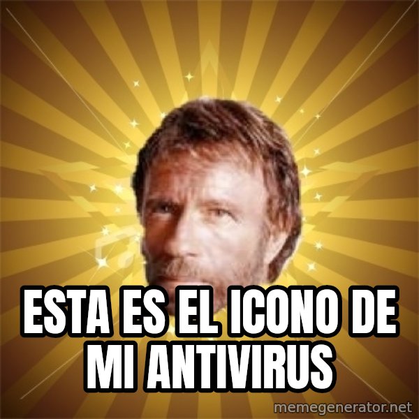 Chuck Norris Advice meme: esta es el icono de mi antivirus