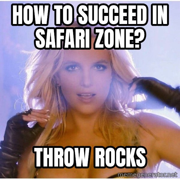 Professor Oak meme: how to succeed in safari zone? / throw rocks