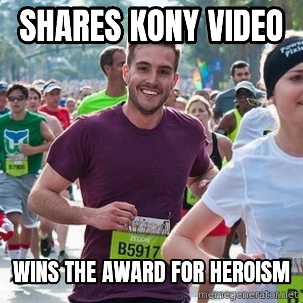 Ridiculously photogenic guy (Zeddie) meme: Shares Kony video / Wins the award for heroism