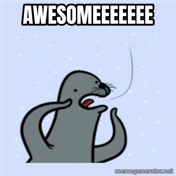 gay seal meme: AWESOMEEEEEEE