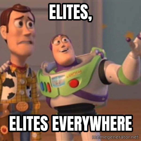 Tseverywhere meme: ELITES, / ELITES EVERYWHERE