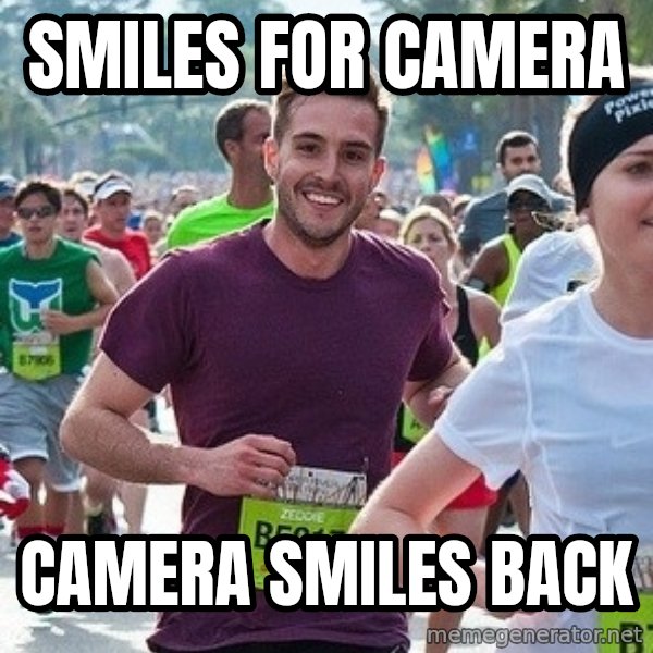 Ridiculously photogenic guy (Zeddie) meme: smiles for camera / camera smiles back
