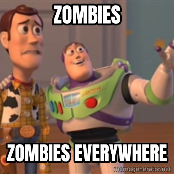 Tseverywhere meme: zombies / zombies everywhere