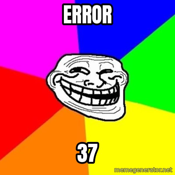 Trollface meme: error / 37
