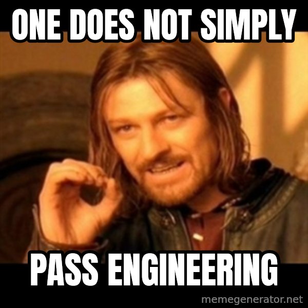 Does not simply walk into mordor Boromir  meme: one does not simply / pass engineering