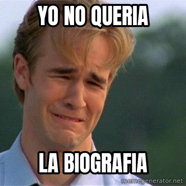 Dawson Crying meme: yo no queria / la biografia