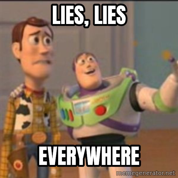 Buzz meme: LIes, lies / everywhere