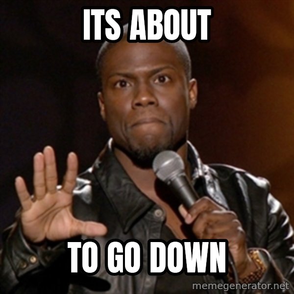 Kevin Hart meme: Its About / to go down