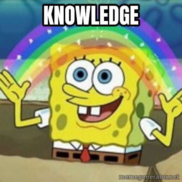 Spongebob meme: knowledge