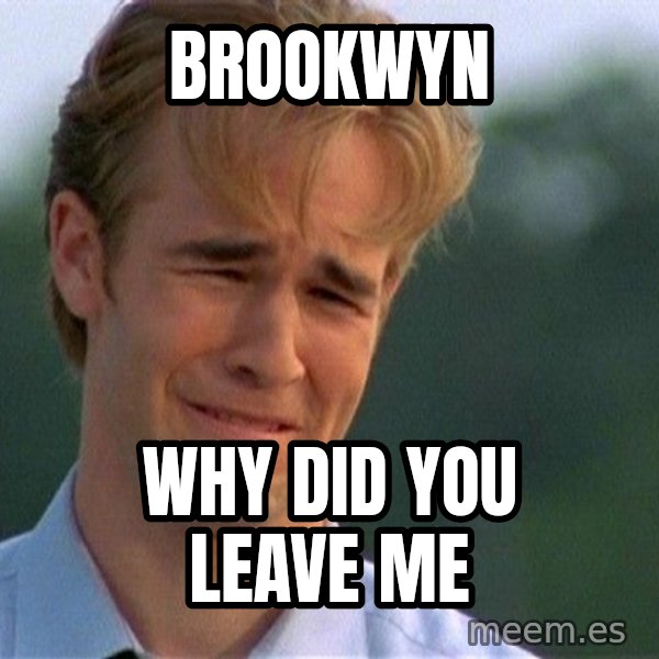 Crying Man meme: brookwyn / why did you leave me