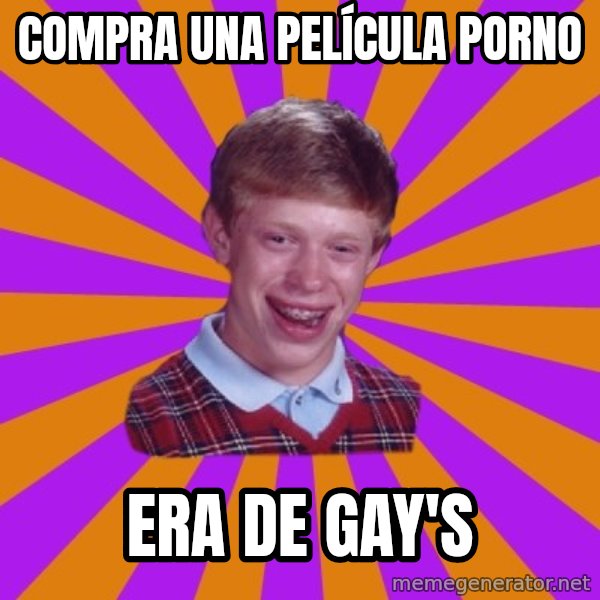 Unlucky Brian Strikes Again meme: compra una PELÍCULA porno / era de gay's
