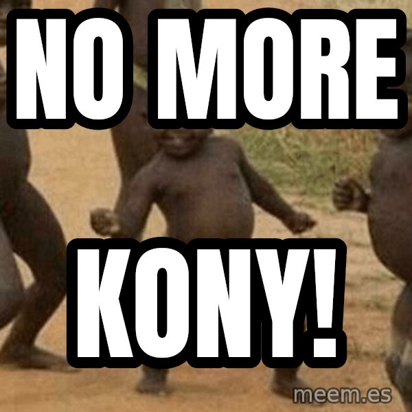 Success African Kid meme: no more / kony!