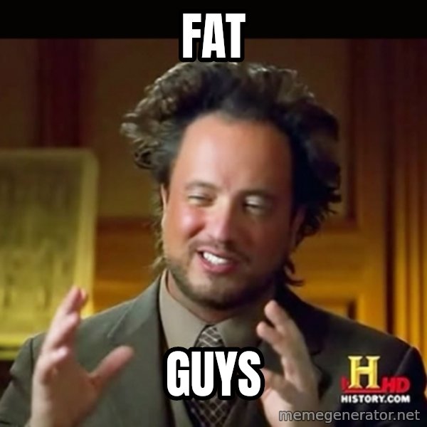 History guy meme: Fat / Guys