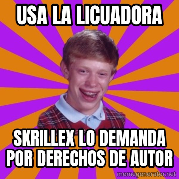Unlucky Brian Strikes Again meme: usa la licuadora / skrillex lo demanda por derechos de autor