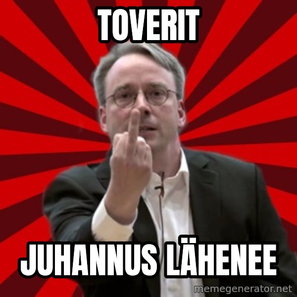 Angry Linus meme: TOVERIT / JUHANNUS LÄHENEE