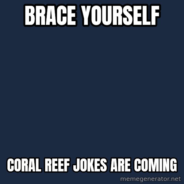 Winter is Coming meme: Brace yourself / coral reef jokes are coming