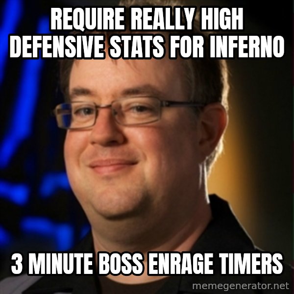 Jay Wilson Diablo 3 meme: Require Really High defensive stats for inferno / 3 Minute boss enrage timers
