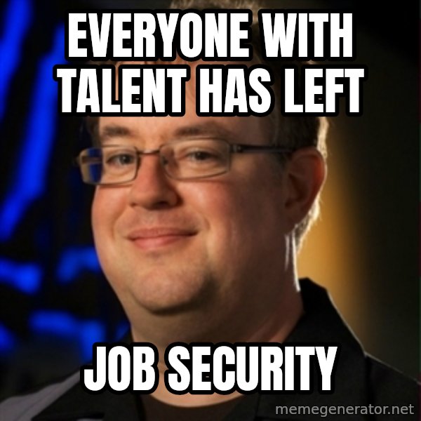 Jay Wilson Diablo 3 meme: Everyone with talent has left / Job security