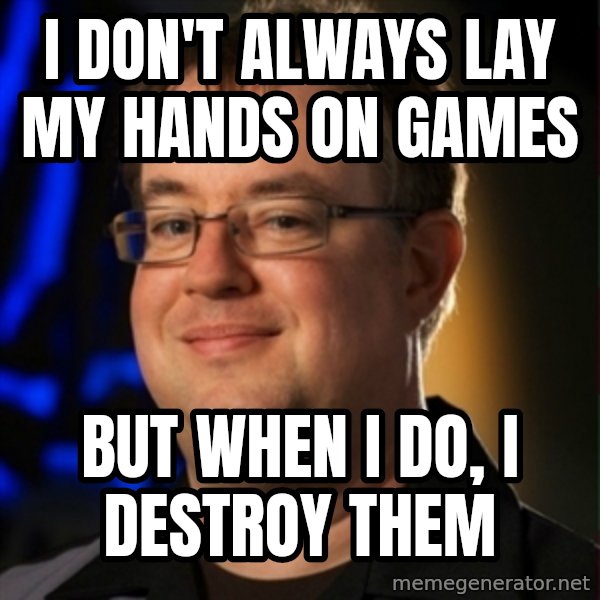 Jay Wilson Diablo 3 meme: I don't always lay my hands on games / but when I do, I destroy them
