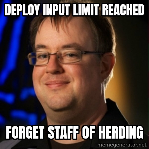 Jay Wilson Diablo 3 meme: deploy input limit reached / Forget Staff of Herding