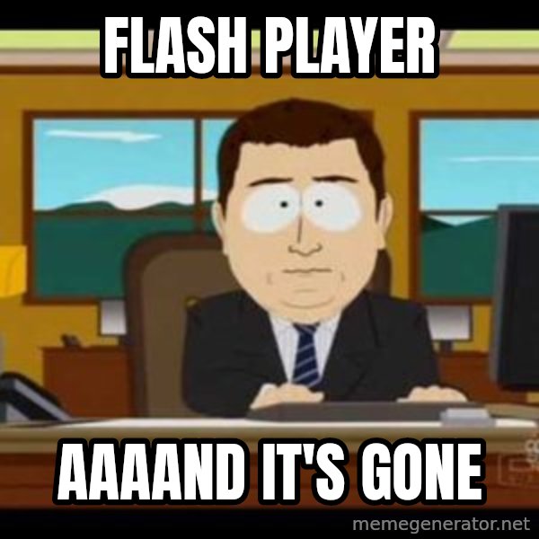south park aand it's gone meme: Flash Player / AAAAND IT's gone