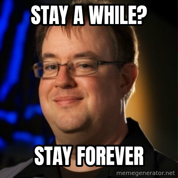 Jay Wilson Diablo 3 meme: Stay A while? / Stay FOREVER