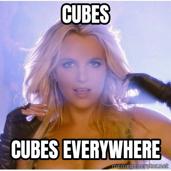 Consequences Toy Story meme: cubes / cubes everywhere