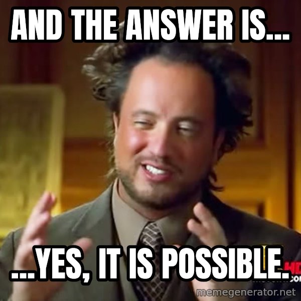Giorgio A Tsoukalos Hair meme: And the answer is... / ...Yes, it IS Possible.