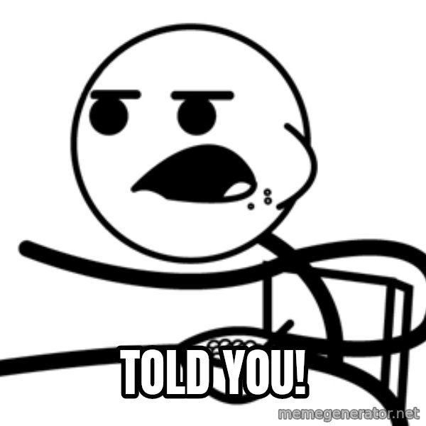 Cereal Guy meme: told you!
