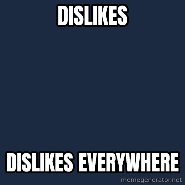 X, X Everywhere  meme: Dislikes / Dislikes everywhere