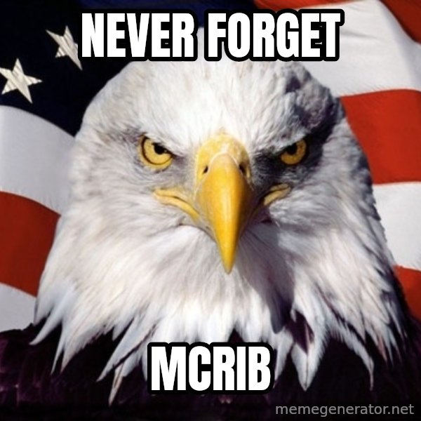American Pride Eagle meme: Never Forget / McRib