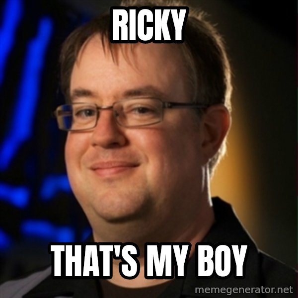 Jay Wilson Diablo 3 meme: Ricky / that's my boy