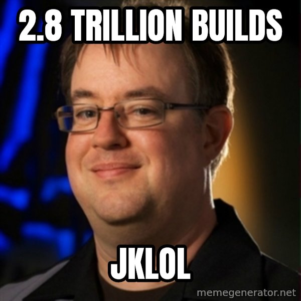 Jay Wilson Diablo 3 meme: 2.8 TRILLION BUILDS / jklol