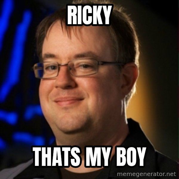 Jay Wilson Diablo 3 meme: ricky / thats my boy