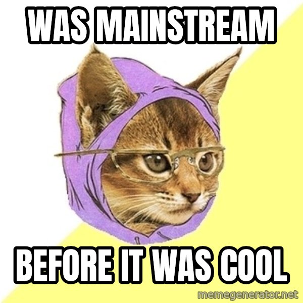Hipster Kitty meme: Was mainstream / before it was cool