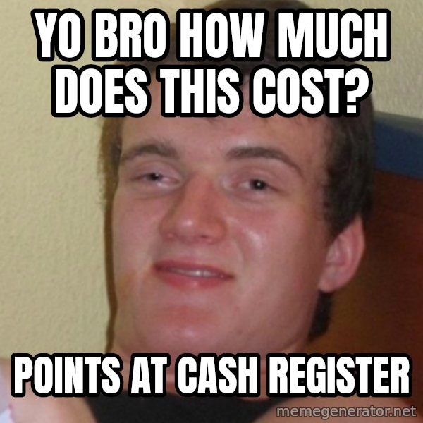 Stoner Stanley meme: Yo bro how much does this cost? / points at cash register