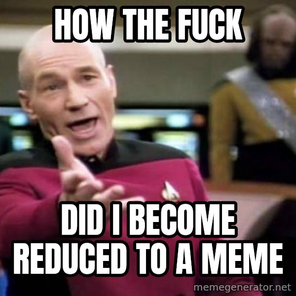 Picard Wtf meme: How the fuck / did i become reduced to a meme