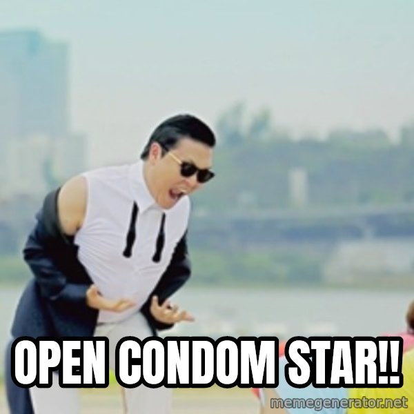 Gangnam Style meme: Open condom Star!!